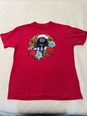Star Wars Red Holiday Darth Vader Graphic Tee